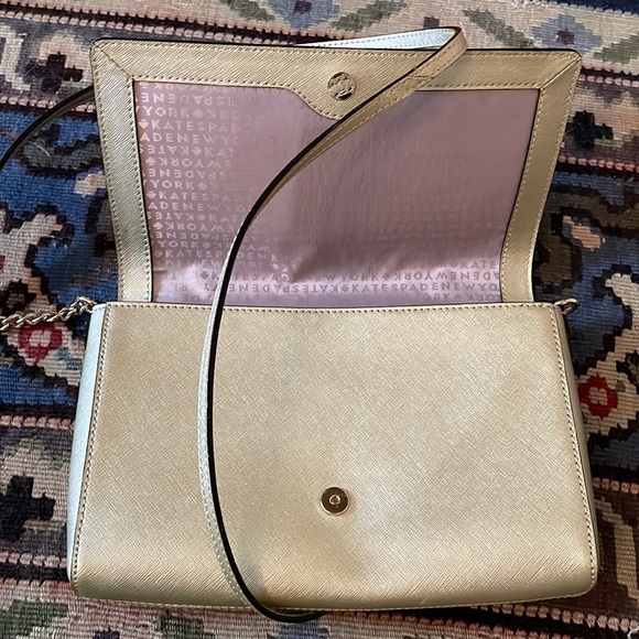 Kate Spade Gold Leather Handbag - Picture 2 of 3